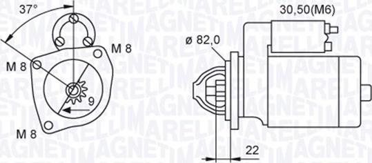 Magneti Marelli 063721449010 - Motor de arranque parts5.com