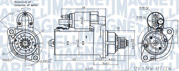 Magneti Marelli 063721508010 - Μίζα parts5.com