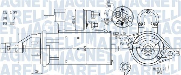 Magneti Marelli 063721114010 - Marş motoru parts5.com