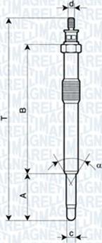 Magneti Marelli 062900049304 - Bujie incandescenta parts5.com