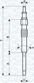 Magneti Marelli 062900042304 - Świeca żarowa parts5.com