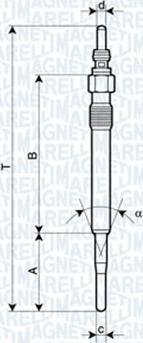 Magneti Marelli 062900058304 - Bujía de precalentamiento parts5.com