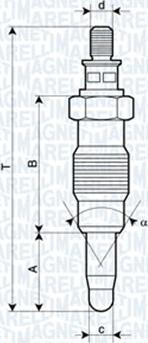 Magneti Marelli 062900008304 - Bujie incandescenta parts5.com