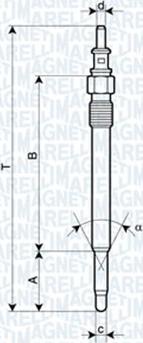 Magneti Marelli 062900012304 - Hõõgküünal parts5.com