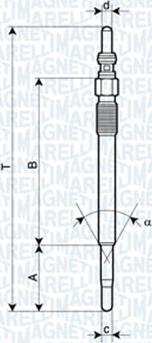 Magneti Marelli 062900029304 - Bujía de precalentamiento parts5.com