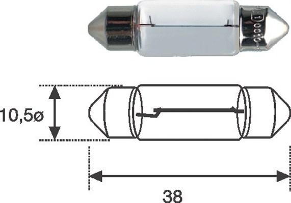 Magneti Marelli 009461100000 - Izzó, rendszámtábla-világítás parts5.com