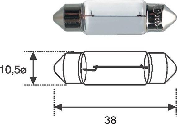 Magneti Marelli 009418100000 - Λυχνία, φωτ. πινακ. κυκλοφορίας parts5.com