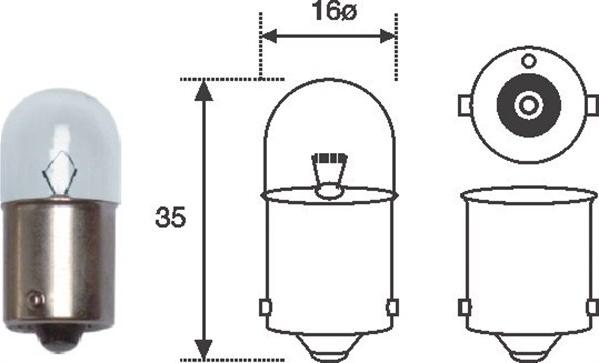 Magneti Marelli 004008100000 - Lámpara incandescente, luz trasera parts5.com