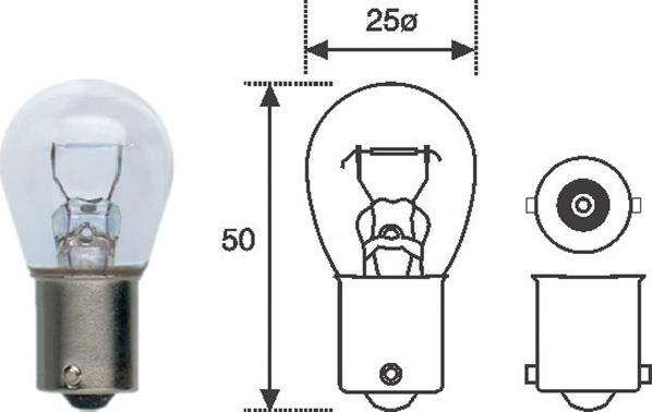 Magneti Marelli 008506100000 - Крушка с нагреваема жичка, мигачи parts5.com