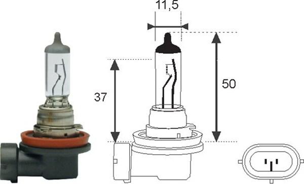 Magneti Marelli 002547100000 - Крушка с нагреваема жичка, фар за дълги светлини parts5.com