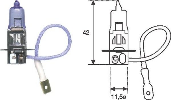 Magneti Marelli 002553100000 - Лампа накаливания, противотуманная фара parts5.com