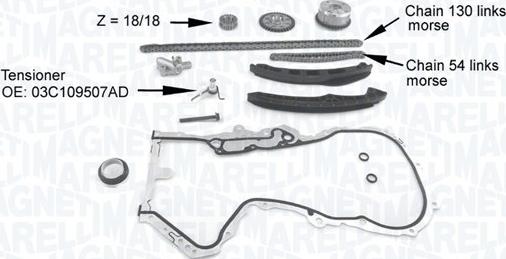 Magneti Marelli 341500001210 - Komplet krmilne verige parts5.com