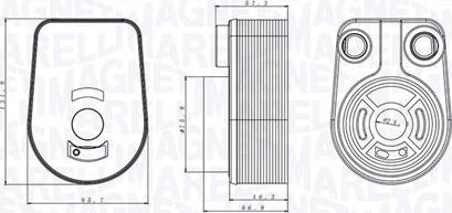 Magneti Marelli 350300002800 - Radiador de aceite, aceite motor parts5.com