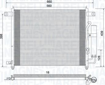 Magneti Marelli 350203943000 - Condensator, climatizare parts5.com