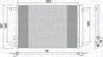 Magneti Marelli 350203964000 - Condensator, climatizare parts5.com