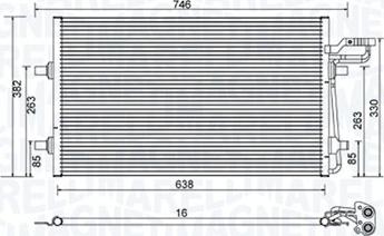 Magneti Marelli 350203934000 - Lauhdutin, ilmastointilaite parts5.com