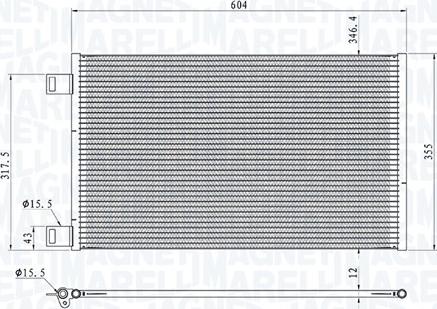 Magneti Marelli 350203860000 - Kondansatör, klima sistemi parts5.com