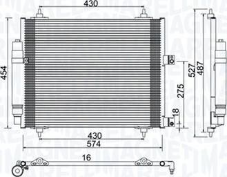 Magneti Marelli 350203886000 - Kondenzator, klima-uređaj parts5.com