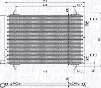 Magneti Marelli 350203710000 - Condensador, aire acondicionado parts5.com