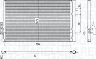 Magneti Marelli 350203788000 - Kondenzátor klimatizácie parts5.com