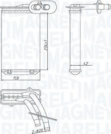 Magneti Marelli 350218447000 - Schimbator caldura, incalzire habitaclu parts5.com