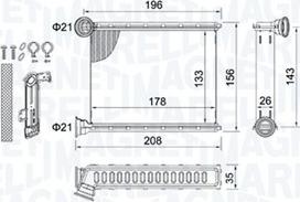 Magneti Marelli 350218459000 - Schimbator caldura, incalzire habitaclu parts5.com