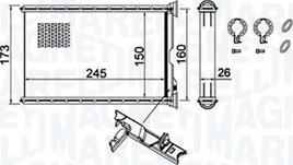 Magneti Marelli 350218455000 - Hőcserélő, belső tér fűtés parts5.com