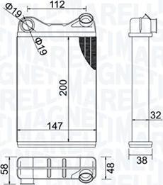 Magneti Marelli 350218456000 - Schimbator caldura, incalzire habitaclu parts5.com