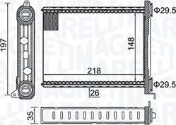 Magneti Marelli 350218464000 - Εναλλάκτης θερμότητας, θέρμανση εσωτερικού χώρου parts5.com