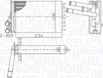 Magneti Marelli 350218462000 - Wärmetauscher, Innenraumheizung parts5.com