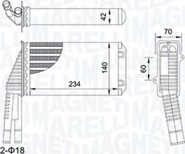 Magneti Marelli 350218467000 - Schimbator caldura, incalzire habitaclu parts5.com