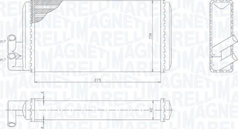 Magneti Marelli 350218403000 - Výmenník tepla vnútorného kúrenia parts5.com