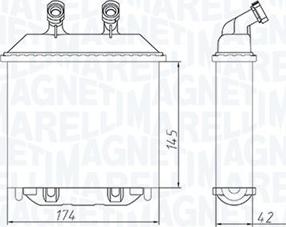 Magneti Marelli 350218415000 - Heat Exchanger, interior heating parts5.com