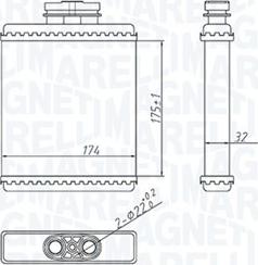 Magneti Marelli 350218412000 - Výměník tepla, vnitřní vytápění parts5.com