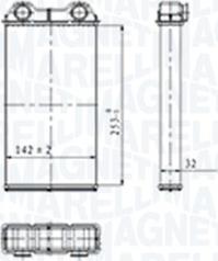 Magneti Marelli 350218439000 - Hőcserélő, belső tér fűtés parts5.com