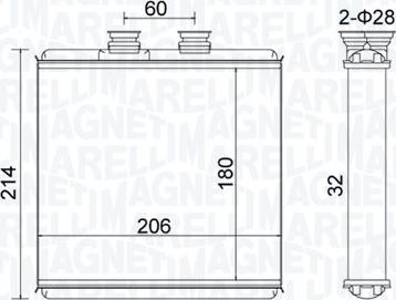 Magneti Marelli 350218510000 - Топлообменник, отопление на вътрешното пространство parts5.com