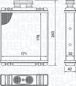 Magneti Marelli 350218517000 - Heat Exchanger, interior heating parts5.com