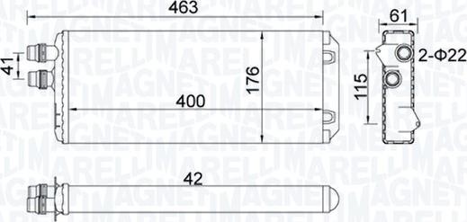 Magneti Marelli 350218325000 - Schimbator caldura, incalzire habitaclu parts5.com