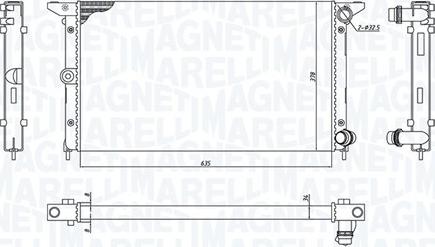 Magneti Marelli 350213194900 - Radiateur, refroidissement du moteur parts5.com