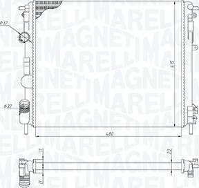 Magneti Marelli 350213195200 - Chłodnica, układ chłodzenia silnika parts5.com