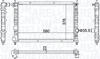 Magneti Marelli 350213192100 - Radiator, engine cooling parts5.com