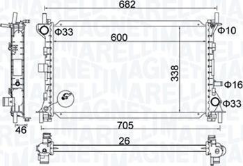 Magneti Marelli 350213159900 - Radiator, racire motor parts5.com