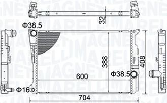 Magneti Marelli 350213155200 - Radiaator,mootorijahutus parts5.com