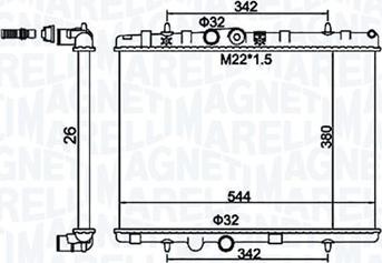 Magneti Marelli 350213156100 - Radiator, racire motor parts5.com