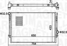 Magneti Marelli 350213156200 - Hladilnik, hlajenje motorja parts5.com