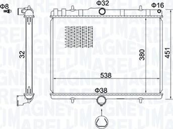 Magneti Marelli 350213151800 - Jäähdytin,moottorin jäähdytys parts5.com