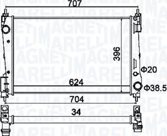 Magneti Marelli 350213151200 - Radiator, racire motor parts5.com