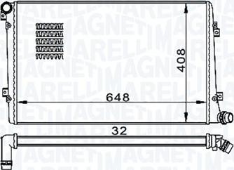 Magneti Marelli 350213157300 - Radiator, racire motor parts5.com