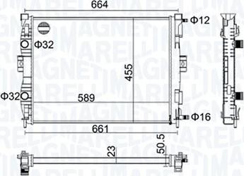 Magneti Marelli 350213160600 - Hűtő, motorhűtés parts5.com