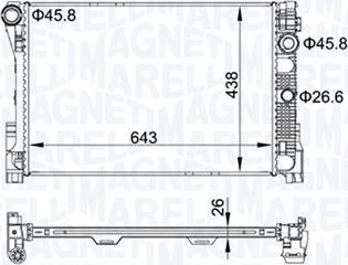 Magneti Marelli 350213161300 - Radiator, racire motor parts5.com